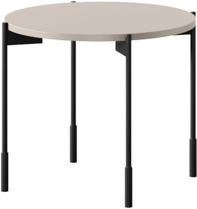 Sonatia Salontafel Rond 45 cm - Kasjmier MDF Tafelblad | Kleur: Kasjmier | Maat: 49x40 cm