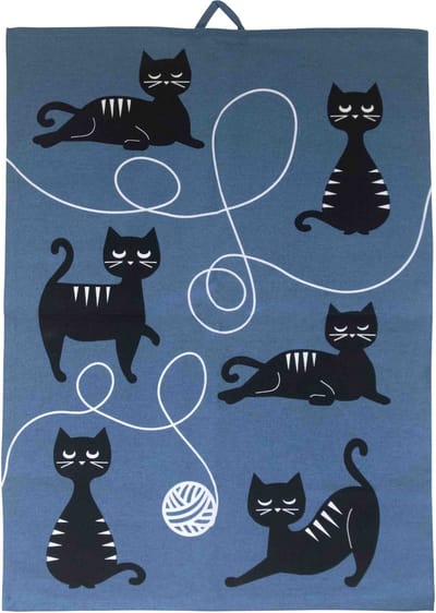 katten familie Theedoek - Pluto Design