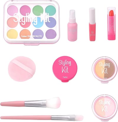 Nep Make-Up Speelset - Cosmetisch Speelgoed - Doen alsof Spel - Rommelvrij Plezier - 10 stuks - Rood