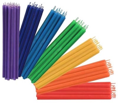Chakra Kaarsenset - 49 Slanke Staafkaarsen in 7 Kleuren, Ideaal voor Meditatie en Decoratie