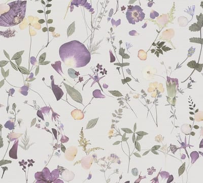 BOEKET BLOEMEN BEHANG | Landelijk - violet geel groen - A.S. Création PintWalls II