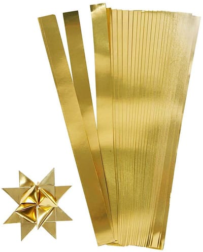 Vlechtstroken, b: 10 mm, d: 4,5 cm, goud, 100stroken, l: 45 cm