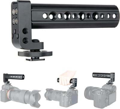 Camera Top Handle Grip met Shoe Mount en Cheese Handle voor Canon en Nikon Camera's - Perfect voor Stabiliteit en Creatieve Opnames