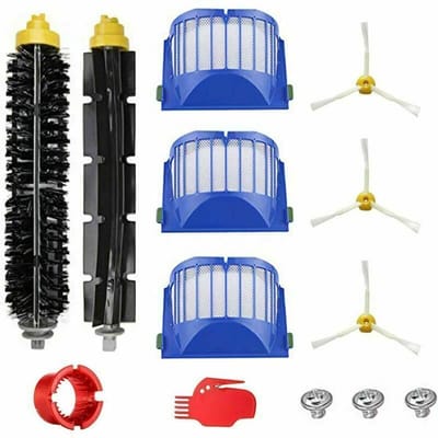 Vervangende Accessoirekit Geschikt voor iRobot Roomba 600 Serie: Zijborstels + Rollenborstels + Stofzuigerfilters + Reinigingsgereedschap
