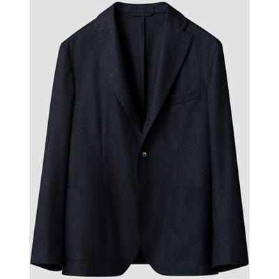 Eton Colbert Soft Vitale Barberis Canonico Wool Flanel Faux-Uni Navy / male