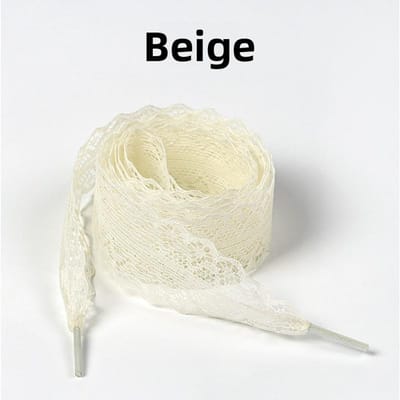 1 Paar Kanten schoenveters DIY balletstijl gekleurde schoenveters schattige meisjes schoenen accessoires zijden schoenveters beige