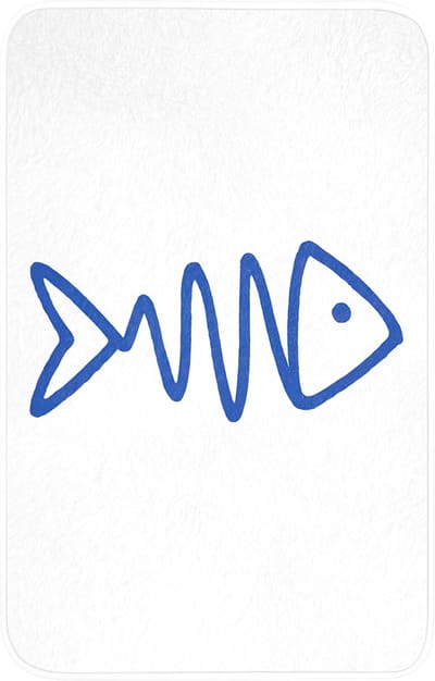 WC mat 50x80 cm - Antislip - Vis - Minimalistisch - Blauw - Lijn - Toiletmat - Vloermat - Douchemat - Toilet tapijt - Toiletmatten