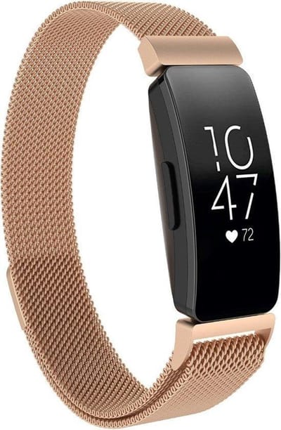 KELERINO. Milanees bandje voor Fitbit Inspire (HR) - Rose Goud - Large
