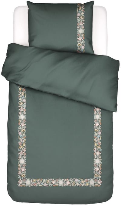 Essenza Veroniq Dekbedovertrek Balsam green - Eenpersoons – 140x200/220 cm