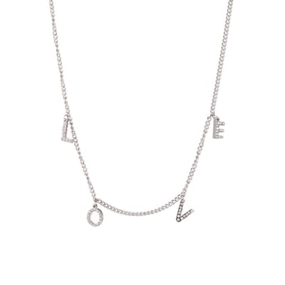 Go Dutch Label Collier Love with stones zilver N2258-1