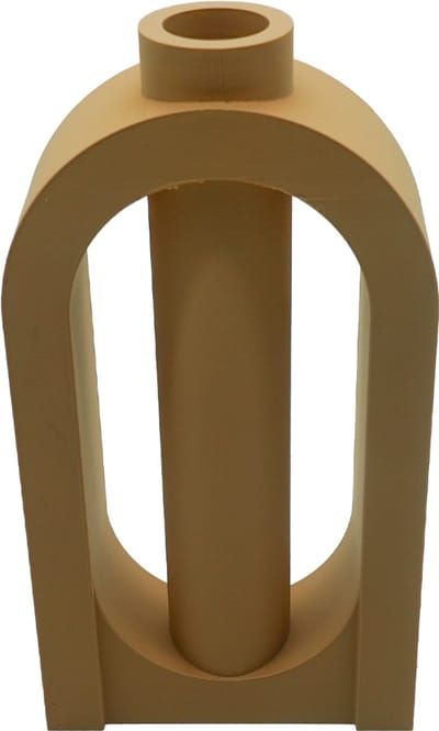 Amora organische vaas – Decoratieve vaas - Mokka Bruin - 3d geprinte vaas – geschikt voor droogbloemen - 20CM