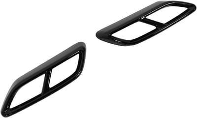 2 Stuks Uitlaatdemper - Uitlaat Trim Cover - Voor A3 8Y Vanaf 2021 - Uitlaat Cover Versieringen Links Rechts - Decoratieve Staart Keel Frame (glanzend zwart)