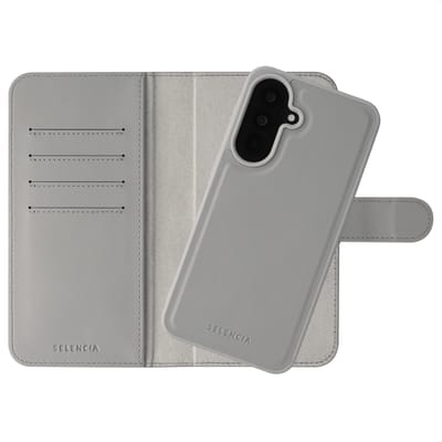 Selencia Hoesje - Geschikt voor Samsung Galaxy A37 (5G) - Olyn Uitneembare Bookcase met Magnetische Ring - Grijs