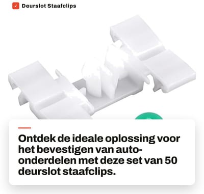 Dailygoods- Deurslot Clips 50 Stuks - Bevestigingsclips Auto - Wit Kunststof - E36/E46 Compatibel - Duurzaam - Voor Permanente Bevestiging