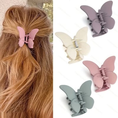 Haarspeldjes - set van 4 - haarklemmen - haarspelden - haaraccessoires - hoofdversieringen - klemmenklemmen - haaraccessoires in de vorm van strikken - haarspeldjes met vlinders, geschikt voor opgestoken kapsels en kapselversieringen van dames en mei