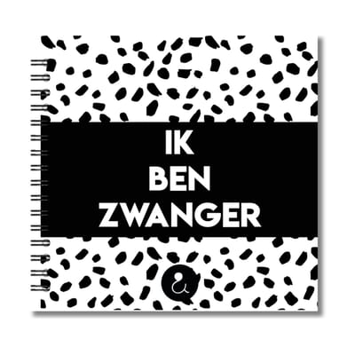 Invulboek Tweeling Zwangerschap | Ik ben zwanger | Dots Zwart