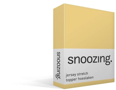 Snoozing Jersey Stretch - Topper - Hoeslaken - Lits-jumeaux - 200x200/220 cm - Geel