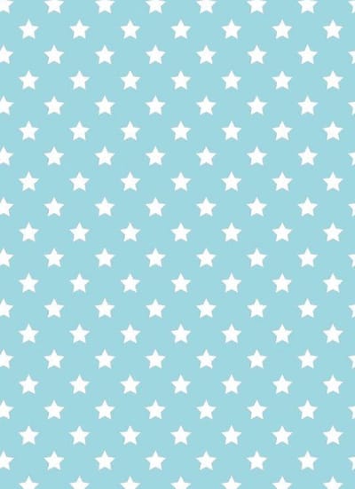 2 Kleine rollen - Cadeaupapier 30 cm - Stars Baby Blue