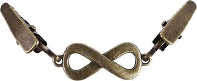 Fako Bijoux® - Vestsluiting - Vestclip - Sjaalspeld - Vestklem - Knoop Mini - Infinity - Bronskleurig