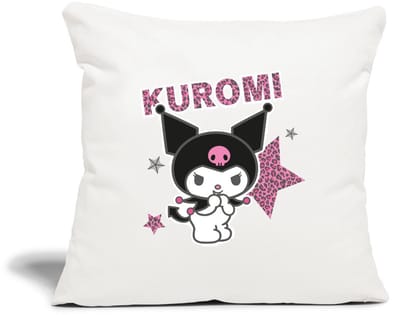Kuromi Met Letters En Sterren In Leeuwstijl Sierkussenhoes, 45 x 45 cm