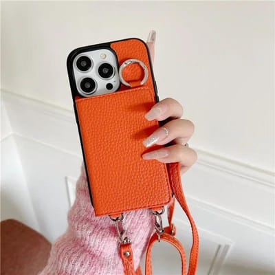 Crossbody leren telefoonhoesje voor iPhone 13 12 Mini 16 Plus 15 14 11 Pro Max XS Portemonnee met kaarthouder Schokbestendige hoes For iPhone 14 Plus