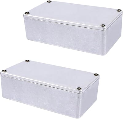 Aluminium Pedaalbox - Effecten Behuizing - Gitaar Effecten Bouwen - Stevig Gegoten Metaal - 122 x 66 x 395 mm