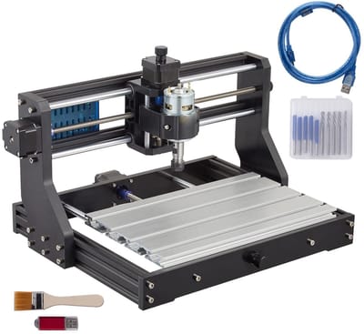 Rolu CNC Laser Graveermachine – 3 Assige Precisie DIY - Werkbereik 30 x 18 x 4.5 CM – 10.000 RPM - Frezenset