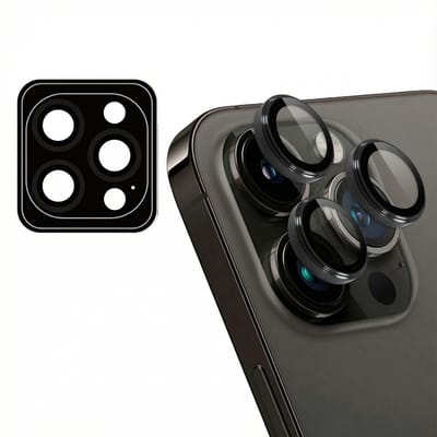 imoshion Camera Lens Protector - Geschikt geschikt voor Apple iPhone 15 Pro Max/ geschikt voor Apple iPhone 15 Pro - 2 Pack - Zwart