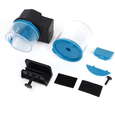 ABS Aquarium Minuteur Intelligent Haute Capacité Distributeur Automatique de Nourriture Minuteur Aquarium Alimentation des Poissons bleu