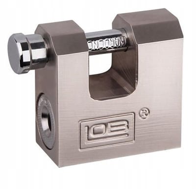 Lob Serie - Messing Grendelhangslot - 40 mm - Hardened Steel Pin - Inclusief 3 Sleutels