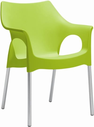 Kantinestoel of tuinstoel Modern recyclebaar Grijs