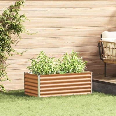 vidaXL - Verhoogde - plantenbak - Lichtbruin - 98 - x - 50 - x - 36 - cm