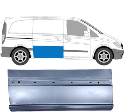 Schuifdeur reparatiepaneel buiten voor Mercedes Vito W639 2003-2014 / Rechts