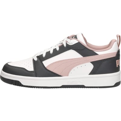 PUMA Rebound v6 Low Unisex Sneakers - Strong Gray-Mauve Mist-PUMA White