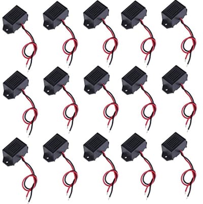 15 Stuks Elektronisch Alarm Zoemer - 3V, 5V, 9V, 12V - 100 dB - Continu Alarm Geluid voor Fysieke Schakelingen