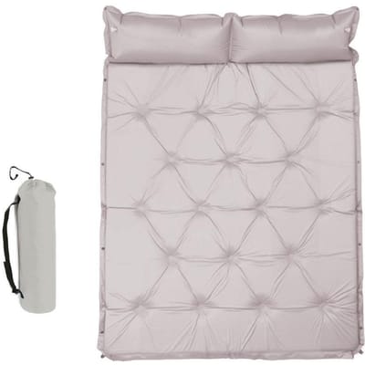 Camping en plein air pique-nique voyage autonome matelas souple Portable haute résilience confort automatique L white
