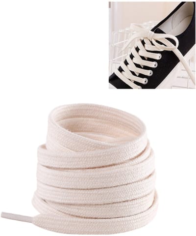 Platte Sneakers schoenveters Beige- 100% Katoen Platte veter casual schoenen- Youhomy accessoires Shoelaces 140 CM- breedte 8MM