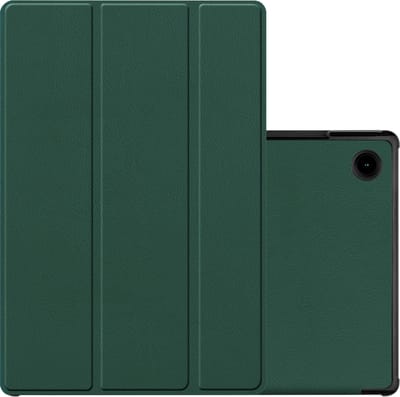 Hoes - Geschikt voor Samsung Galaxy Tab A8 - Dun & Stevig - Trifold Bookcase - Hard Cover - Hardcover Book Case - Tablet Hoesje - Donkergroen