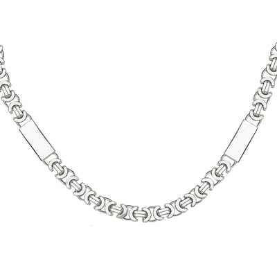 Juwelier Zwartevalk zilveren platte koningsschakel ketting - ET 50-3T/50cm