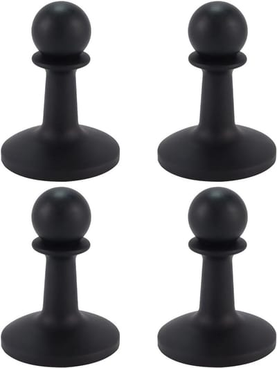 4-delige Tentset met Tentstokbeschermers en Tarp Gripers voor Kamperen, Wandelen en Backpacken, Zwart