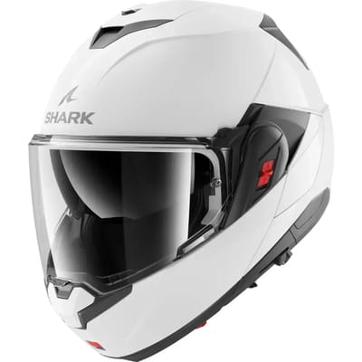 SHARK Oxo Blank Pearly Wit W05 Systeemhelm - Maat L - Helm