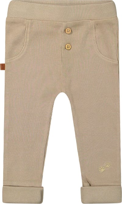 Frogs and Dogs - Broek Rib 2x2 Organic | Taupe - Katoen - Maat 44