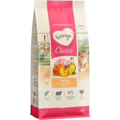Feringa Kitten Classic gevogelte - Nieuw Recept: Voordeelpakket 10 kg (5 x 2 kg)