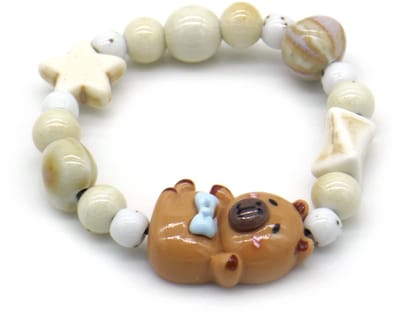 Kinder Armband – Capybara Design – 16cm – Zacht en Speels Accessoire