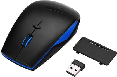 INDENA Indigo G-192 Draadloze Optische Muis – 2.4GHz – Ergonomisch – 1000/1200/1600 DPI – Plug & Play – PC/Laptop – Zwart