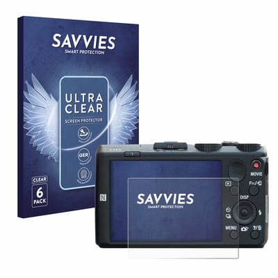 Savvies - Screenprotector voor Sony Cyber-Shot DSC-HX60 - Folie Beschermfolie transparant 6 Stuks