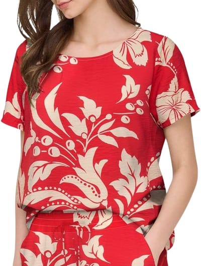 JDY Troya Life Crew Woven T-shirt Dames - Maat XL