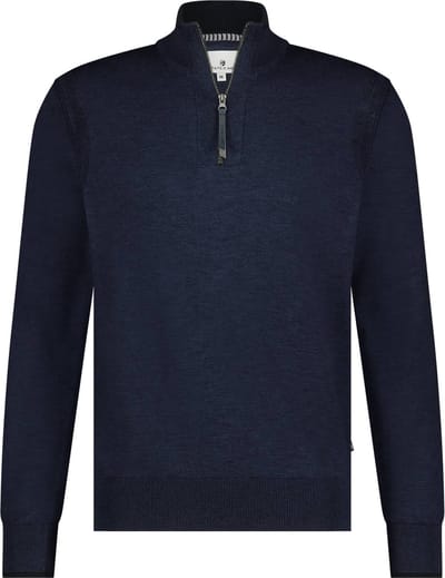State Of Art Half Zip Trui Navy - Maat XL - Heren - Pullovers