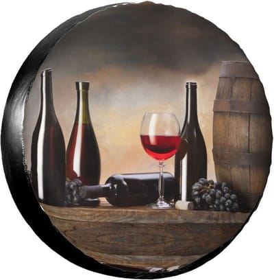 Reservebandhoes - Wielbandtas - Bandbescherming - Waterdicht Materiaal - 14-17 Inch - Druivenwijn