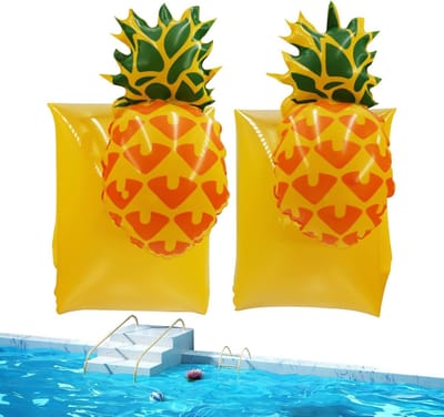 Thijox - Zwemvleugels voor Kinderen - Opblaasbare Ananas Draagbare Mouwen - Lichtgewicht Kinder Zwemhulpmiddel voor Zomervakantie, Boot, Achtertuin en